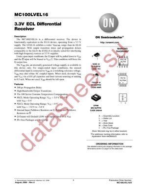 MC100LVEL16DG datasheet  